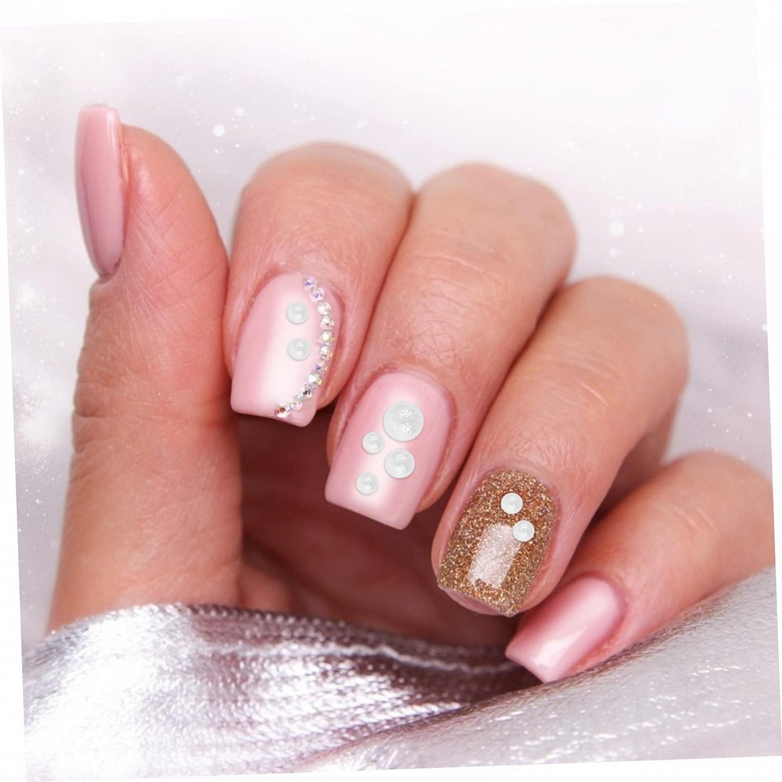 Украшения для ногтей Healeved 2 коробки, украшения для ногтей, бусины, массовые украшения, аксессуары для маникюра, декоративная подвеска для ногтей, ассорти, стразы, жемчуг, 3D, фото №3