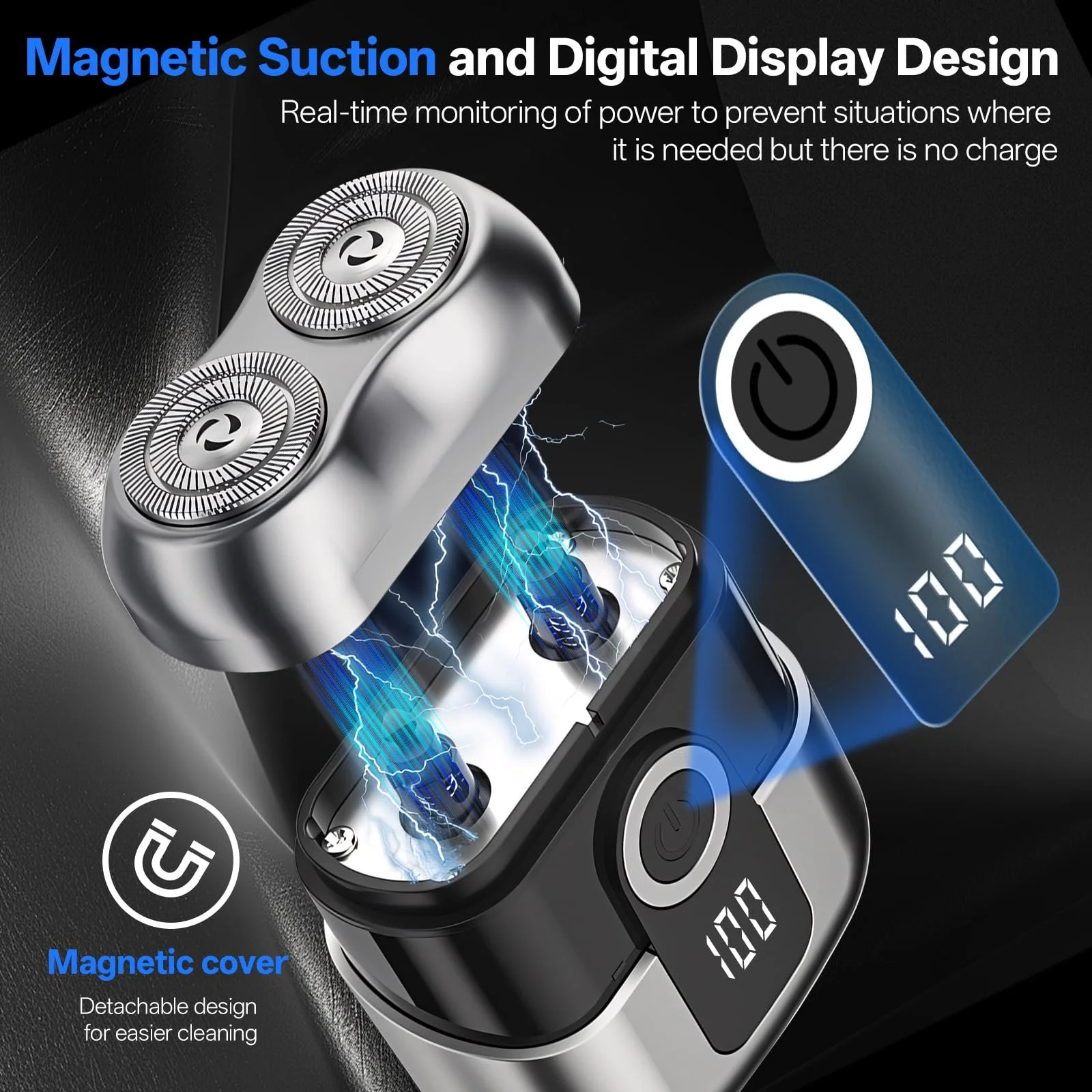 Міні-електробритва Mini Razor LED Display IPX6 Waterproof Type C Wet and Dry, фото №3 Міні-електробритва Mini Razor LED Display IPX6 Waterproof Type C Wet and Dry, фото №3
