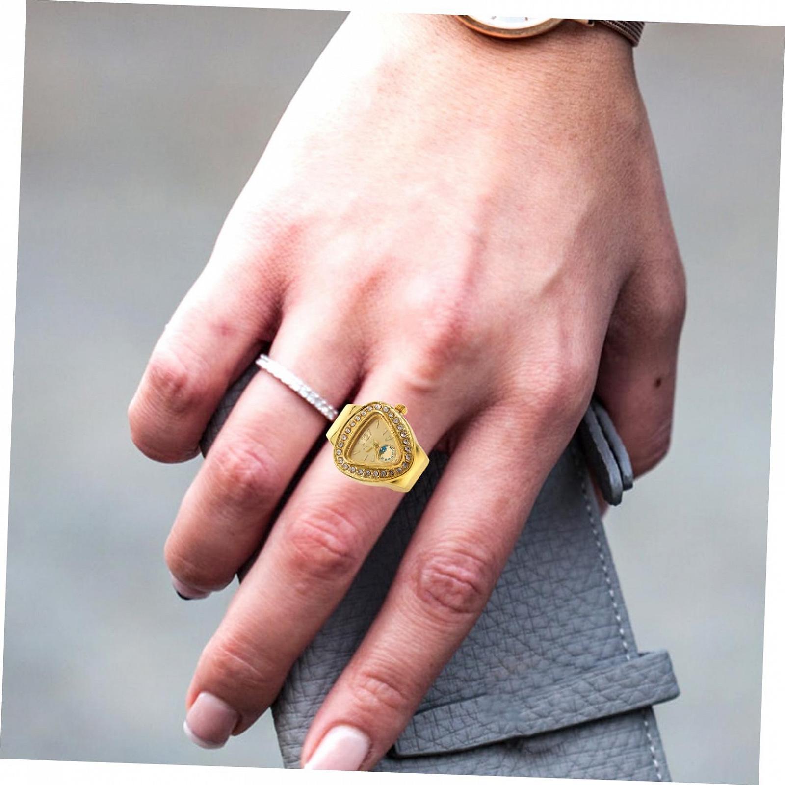 Кільце-годинник Healvian Mini Золотий, фото №7