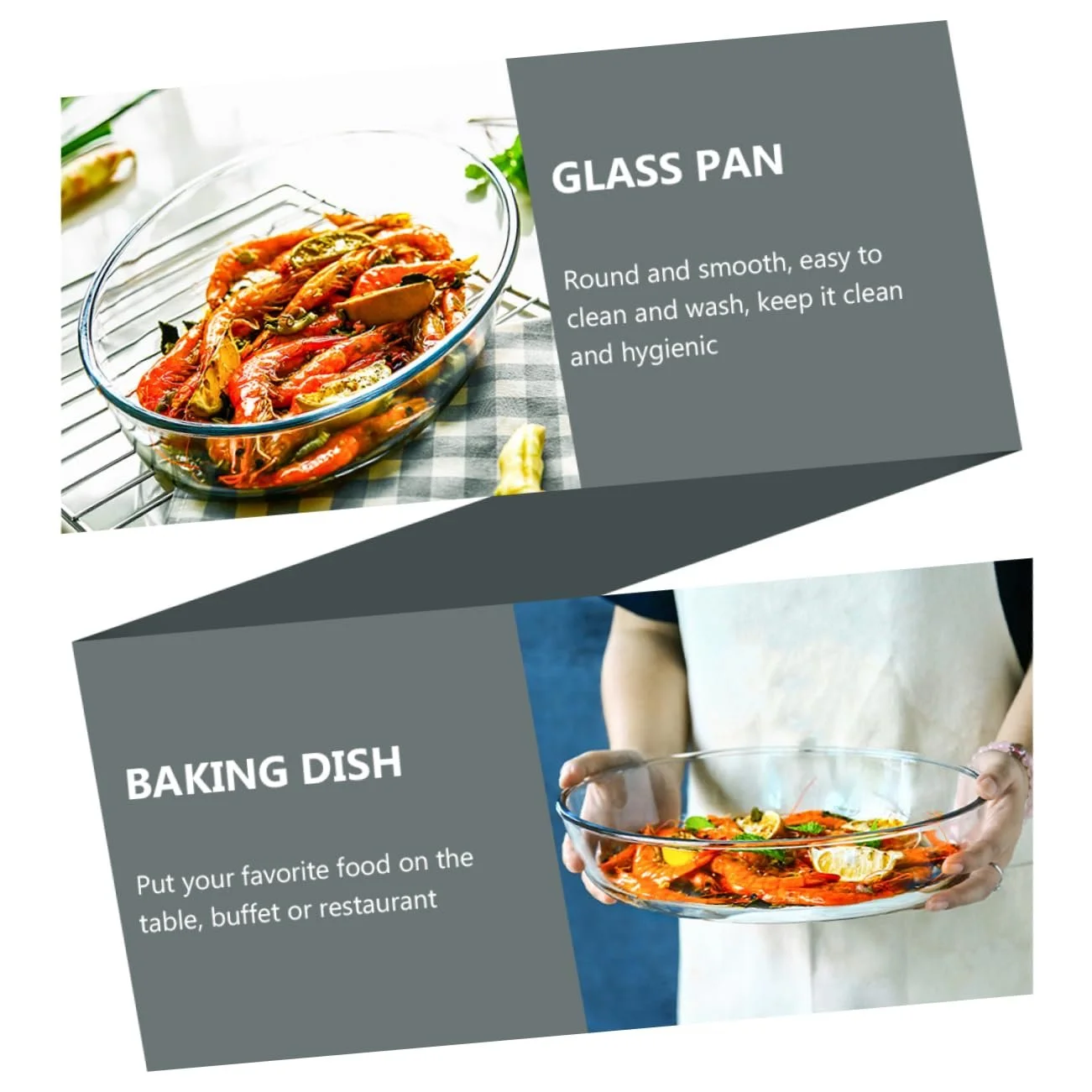 Форма для запікання GALPADA овальна скляна 2400 мл термостійка мікрохвильова, фото №5