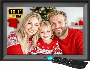 Цифровая фоторамка OBVHNUA 10.1 дюймов 1280 x 800 IPS USB SD Автоповорот - Фото 1