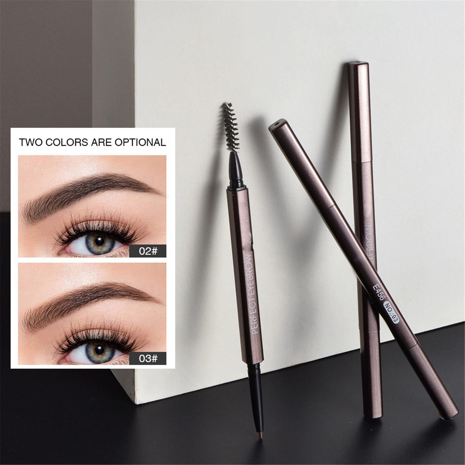 Карандаш для бровей Водостойкий Совместимый с кисточкой для растушевки бровей Долговечный Карандаш для бровей Гребешок для бровей Мужской (B, Один размер), фото №2