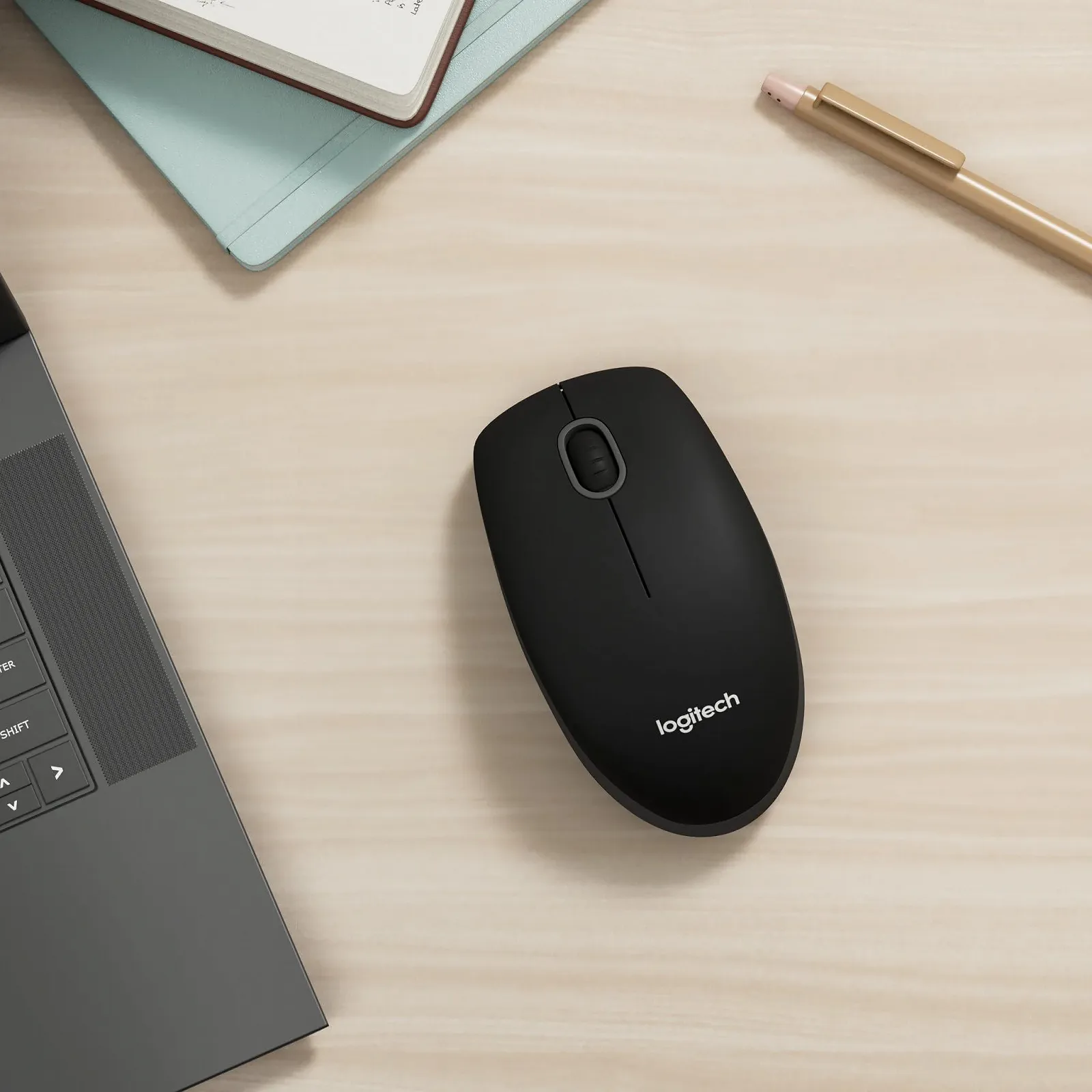 Мышь проводная USB Logitech M100 1000 DPI оптическое отслеживание серая, фото №2