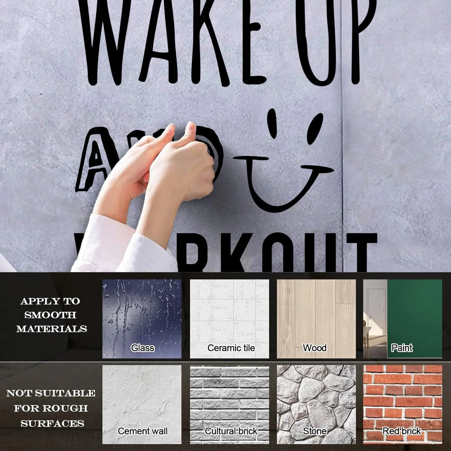 Наклейка на стену виниловая Sport Motivation Workout Fitness S 30x32 см, фото №5