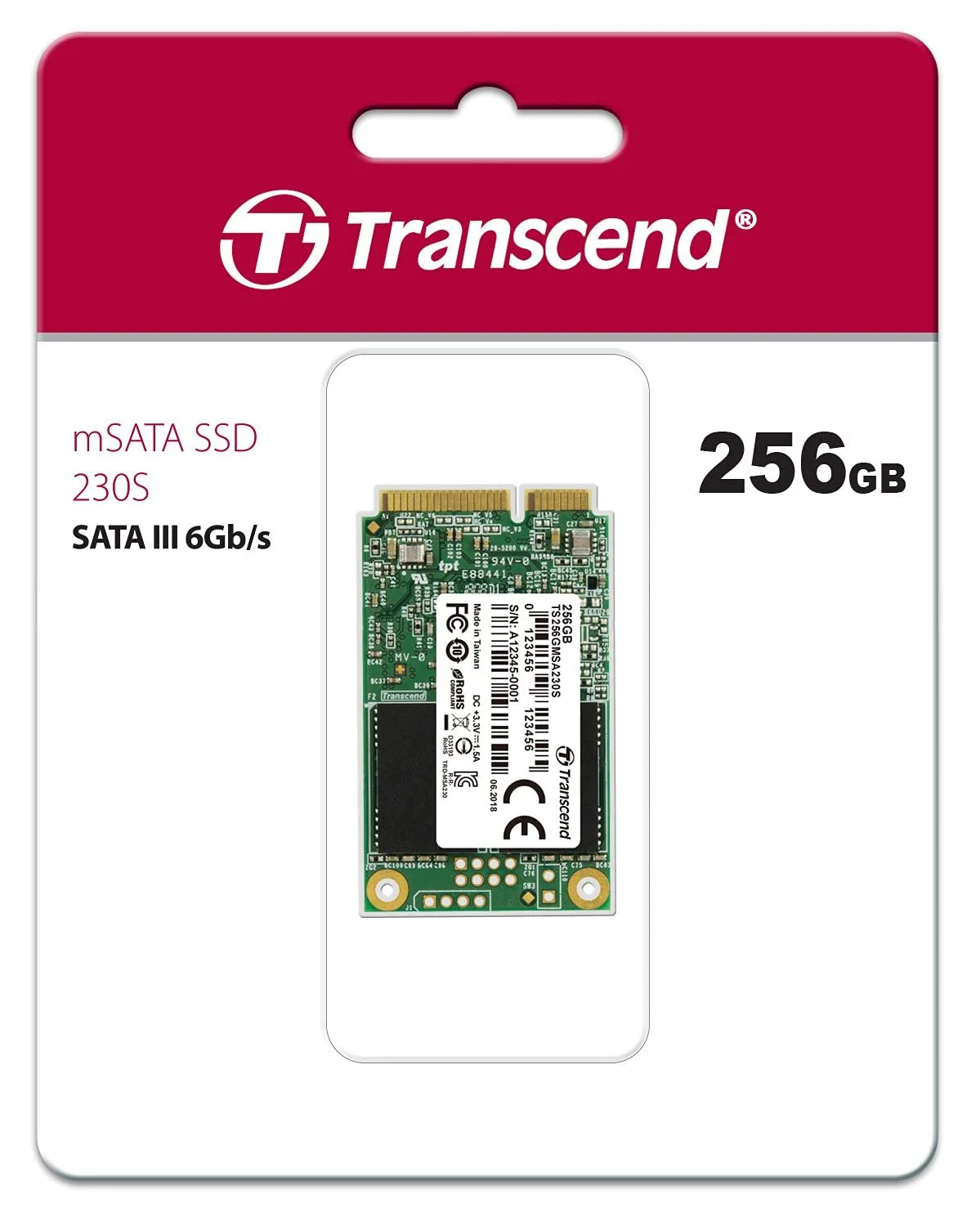 Внутренний SSD Transcend MSA230S 256 ГБ mSATA III 3D TLC, фото №1 Внутренний SSD Transcend MSA230S 256 ГБ mSATA III 3D TLC, фото №1