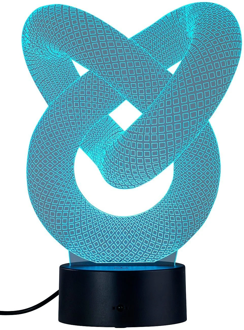 3D-голографическая лампа Lunartec 3D LED с рисунком Бесконечный бант 7 цветов, фото №4