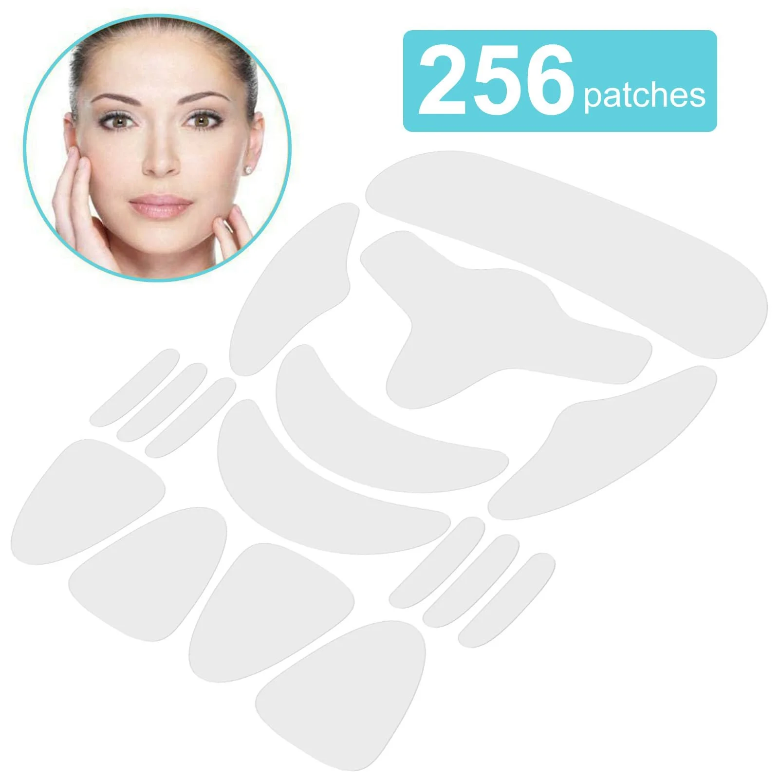 Пластирі для обличчя Face Lifting Tape 256 шт., пластирі від зморшок, силіконові, фото №7 Пластирі для обличчя Face Lifting Tape 256 шт., пластирі від зморшок, силіконові, фото №7