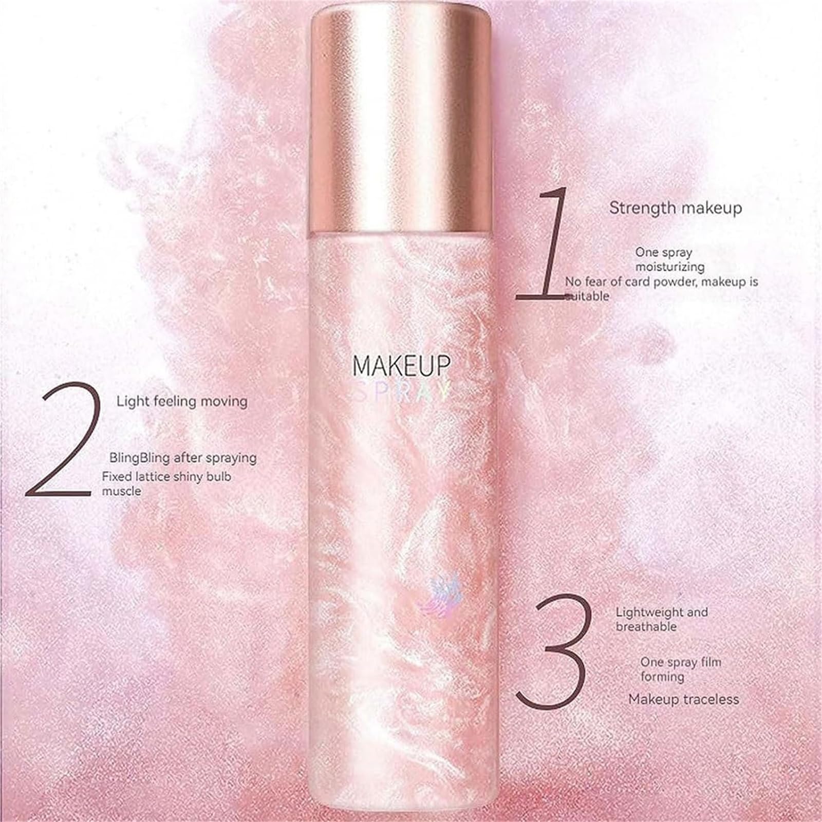 Спрей Glamstay+ для фіксації макіяжу Зволожуючий та гідруючий Спрей для тіла 3 шт, фото №4 Спрей Glamstay+ для фіксації макіяжу Зволожуючий та гідруючий Спрей для тіла 3 шт, фото №4