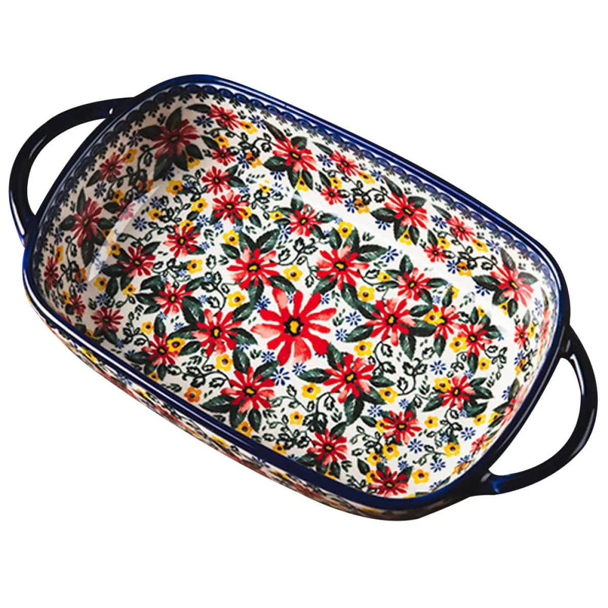 Форма для запікання Керамічна Велика Нековзна Термостійка з подвійними ручками, фото №1