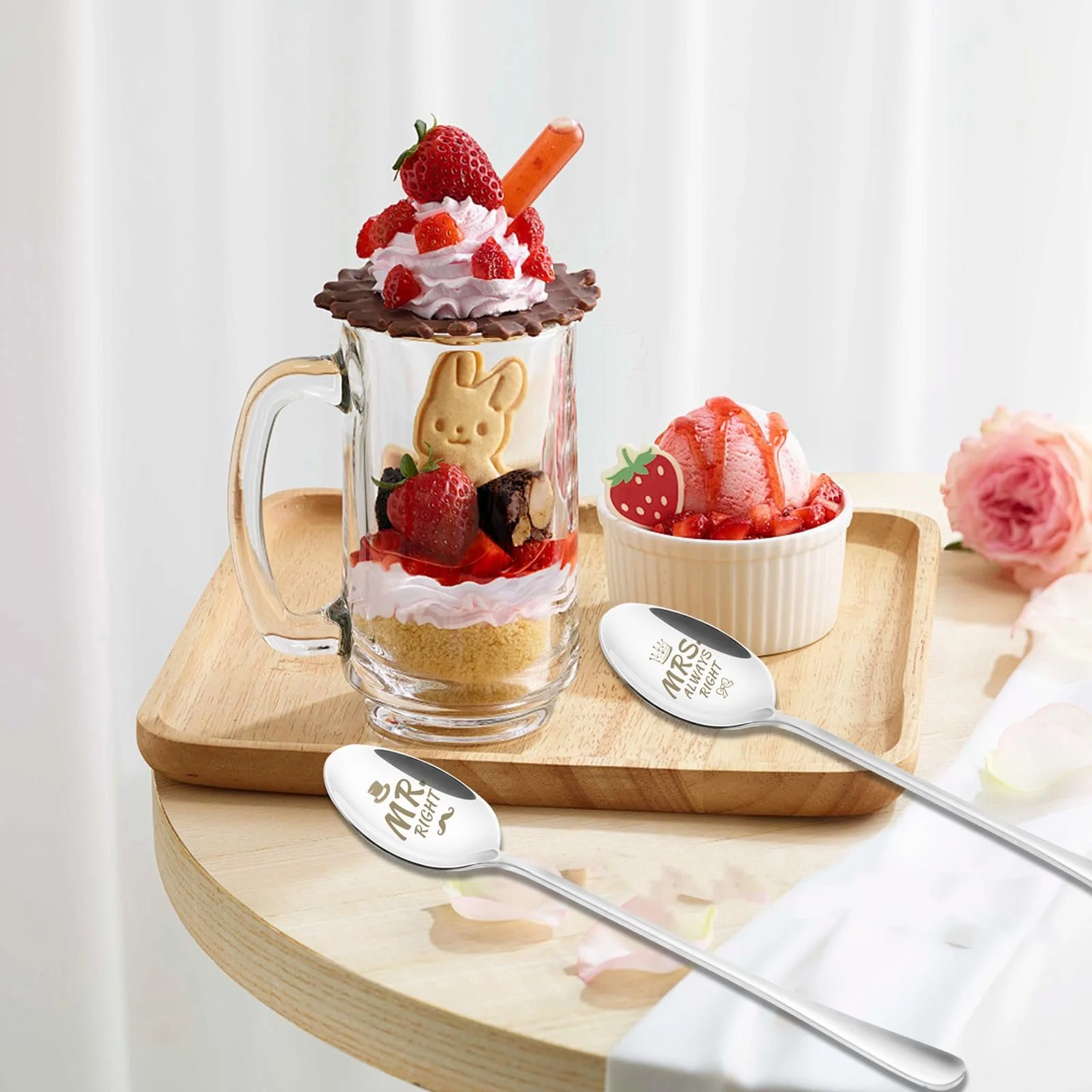 Кавова ложка Mr and Mrs Spoon з гравіюванням Mr Right Mrs Always Right, з нержавіючої сталі, фото №4 Кавова ложка Mr and Mrs Spoon з гравіюванням Mr Right Mrs Always Right, з нержавіючої сталі, фото №4