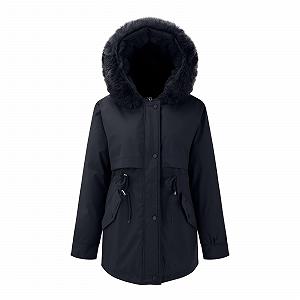 Парка Жіноча Демісезонна На Флісі З Штучним Хутром Тепла Довга З Капюшоном synthetic.ua - Фото 1