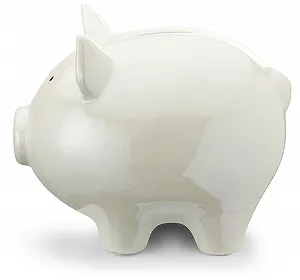 Скарбничка Mousehouse Gifts Свинка Біла M synthetic.ua - Фото 1