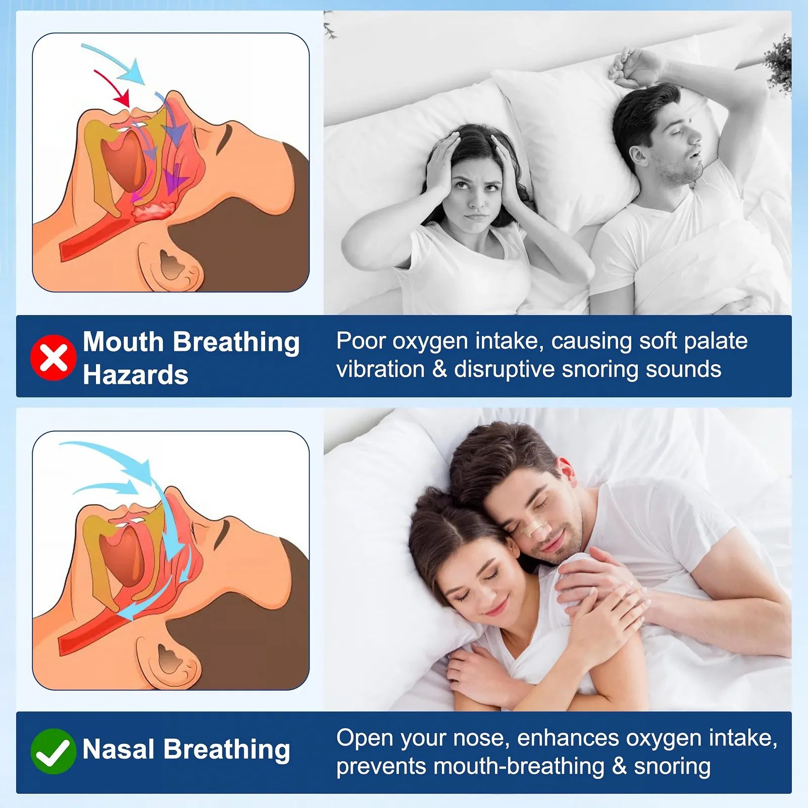 Пластир для носа проти хропіння, 60 шт.  для кращого дихання, протихропіння для сну та спорту, фото №3