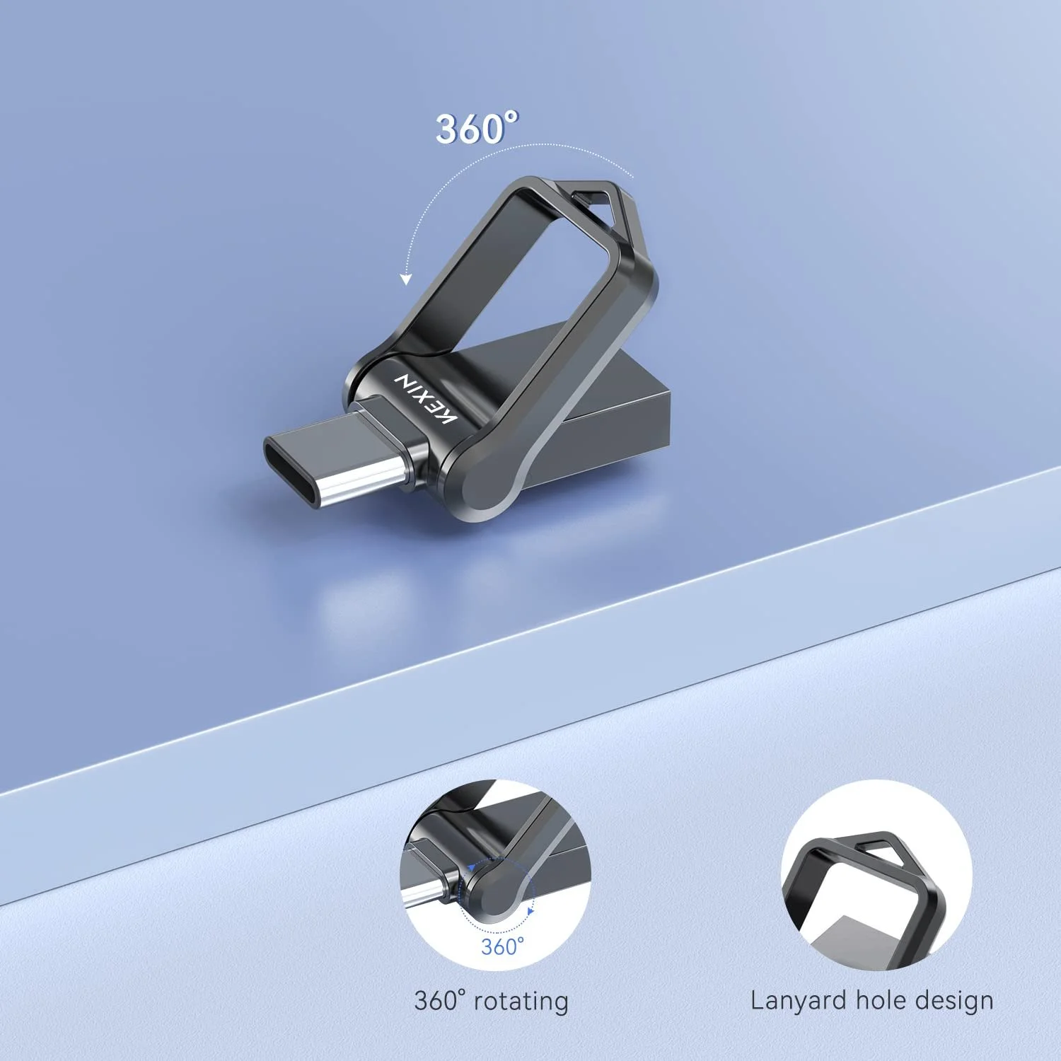 Флеш-накопичувач KEXIN 128GB USB 3.0 Type C (набір 5 шт.), фото №4 Флеш-накопичувач KEXIN 128GB USB 3.0 Type C (набір 5 шт.), фото №4