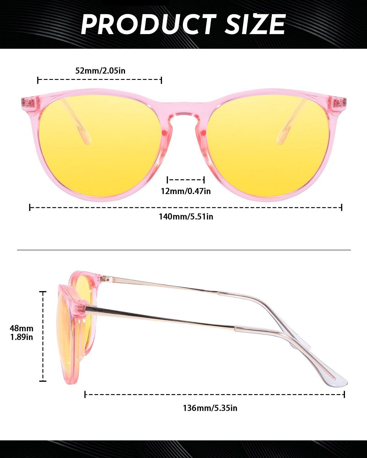 Окуляри Enafad для водіння вночі, круглі, в класичному стилі, поляризовані, антивідблискові, фото №5