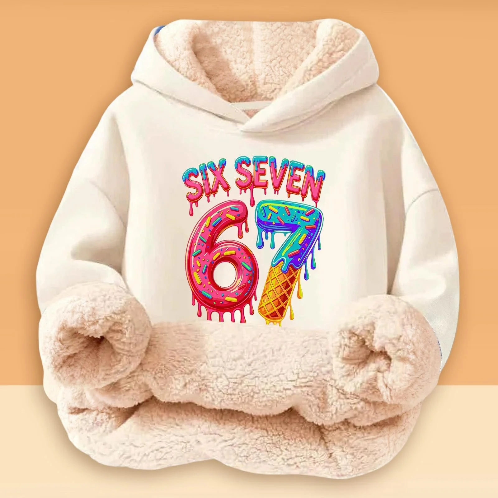 Толстовка 67 Prints, Худи для мальчиков 164 158, Пуловер, Свитеры для девочек-подростков, Худи, Зимняя 134, Зимняя куртка Essentials, Мягкий тренировочный джемпер, Детский джемпер, фото №3