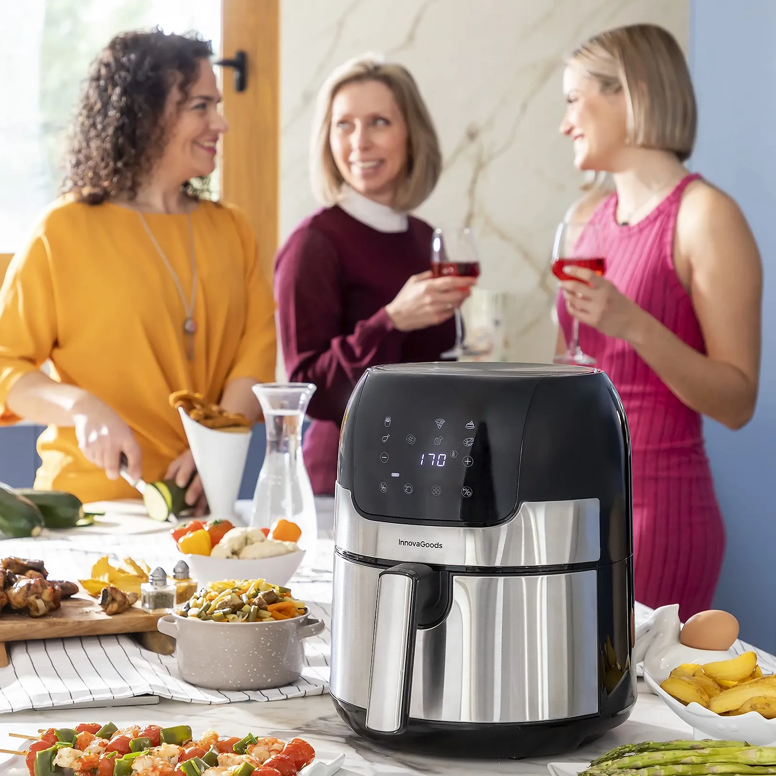 Мультипіч InnovaGoods Fryinn 3500 3.5 л Чорна/Нержавіюча сталь, фото №6 Мультипіч InnovaGoods Fryinn 3500 3.5 л Чорна/Нержавіюча сталь, фото №6