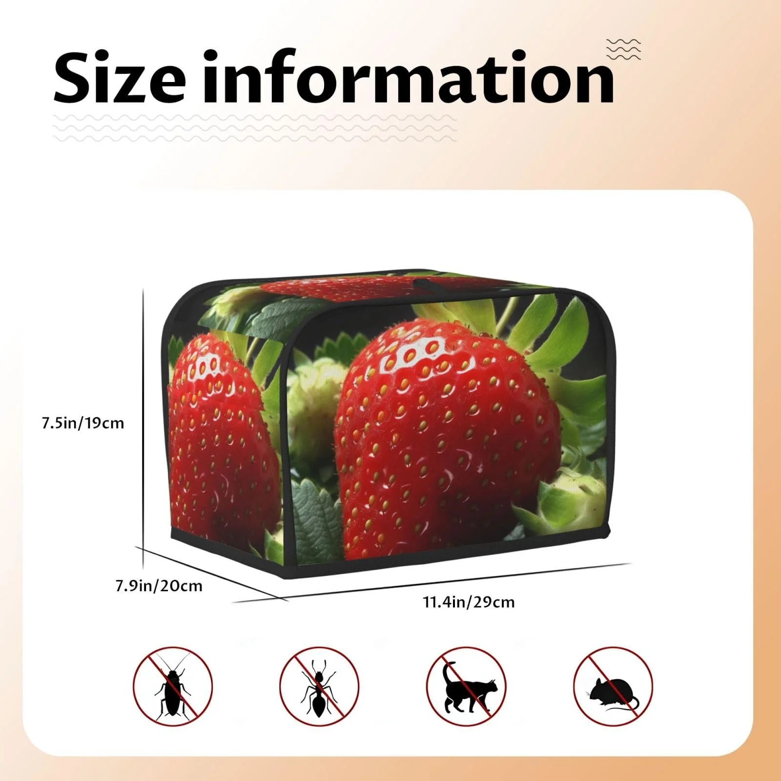 Чохол для 2-х скибочного тостера з двома кишенями для ножів, надм'який, фото №2 Чохол для 2-х скибочного тостера з двома кишенями для ножів, надм'який, фото №2