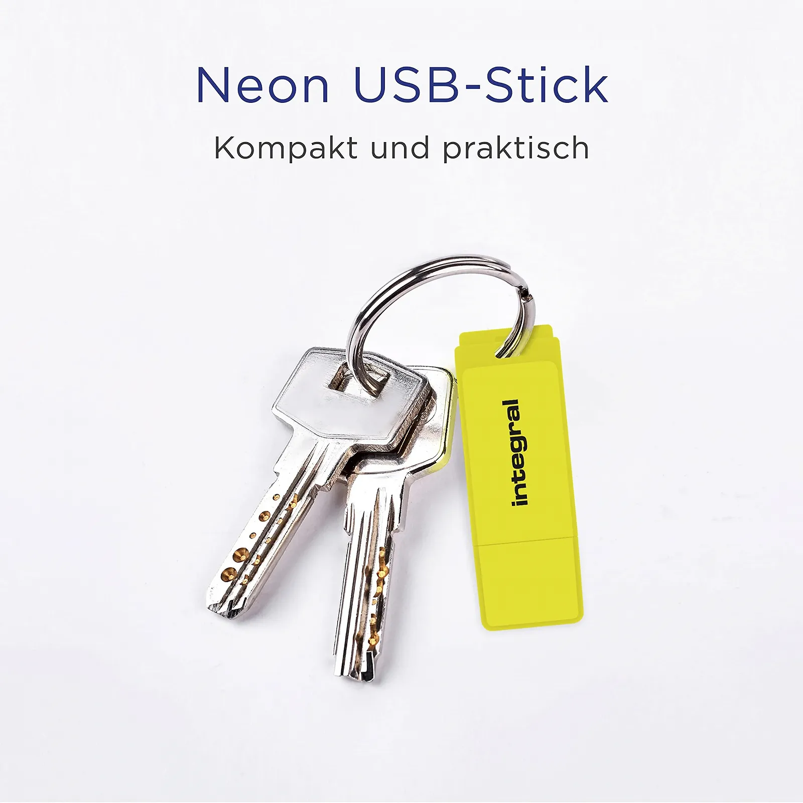 USB-накопичувач Integral Neon 64 GB USB 2.0 5 шт. Black/Pink/Yellow/Orange/Blue, фото №4