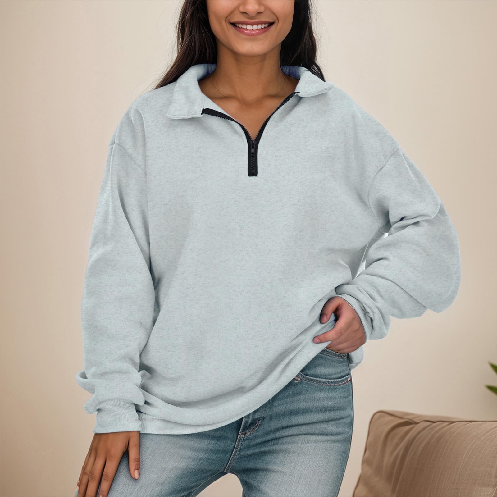 Женский свитшот на молнии Y2K мультяшный, фото №6