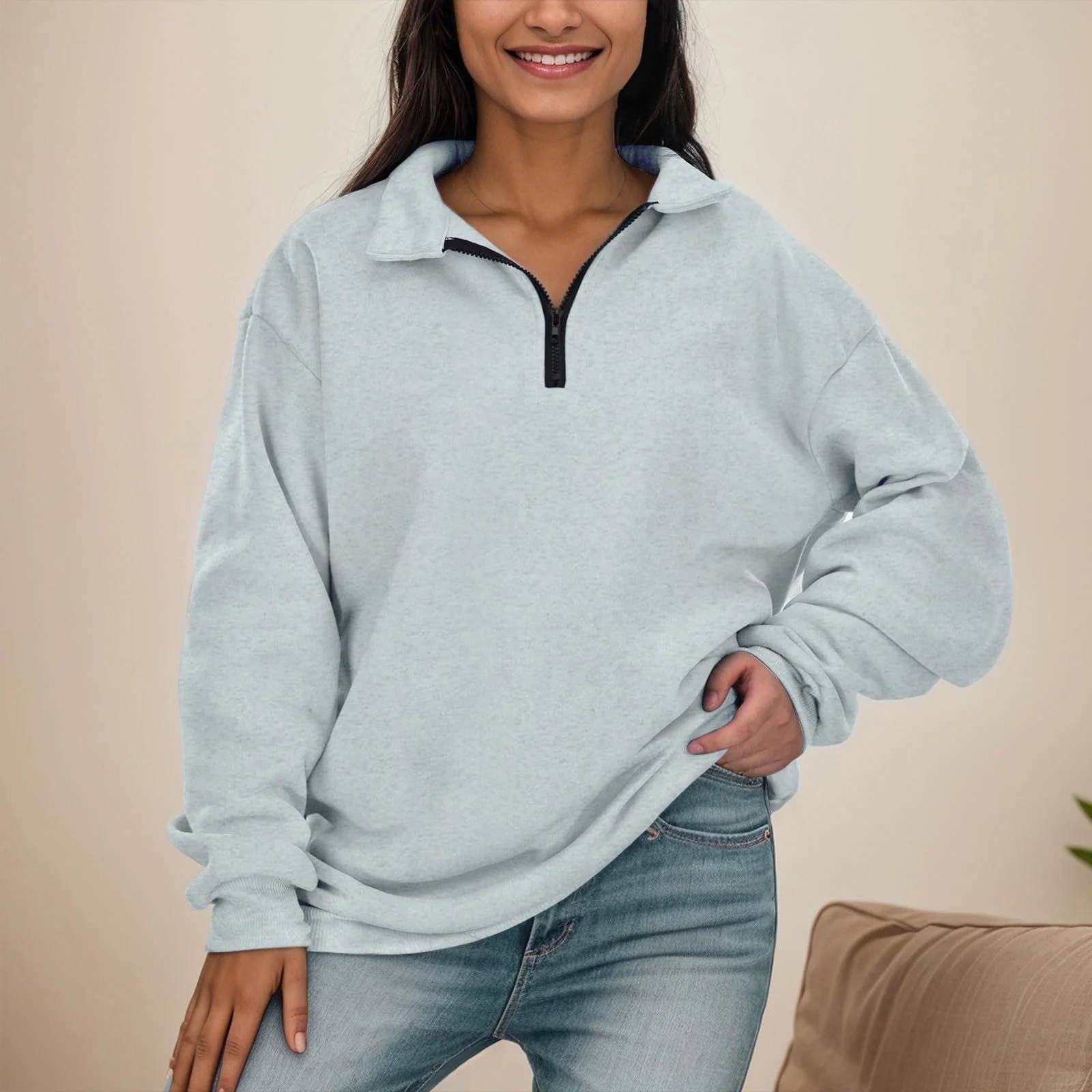 Жіночий світшот на блискавці Y2K мультяшний, фото №6