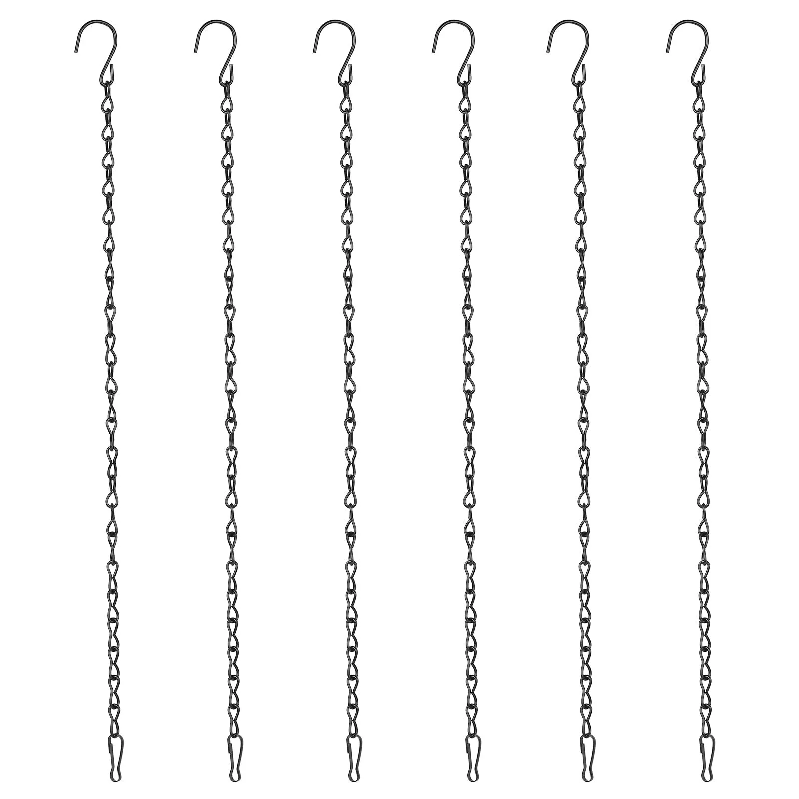 Ланцюги для підвісних кошиків 6 шт. 50 см металеві з гачками, фото №8