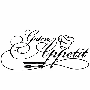 Наклейка на стіну GRAZDesign Kitchen Sayings Guten Appetit 87 x 40 см Medium Grey - Фото 1