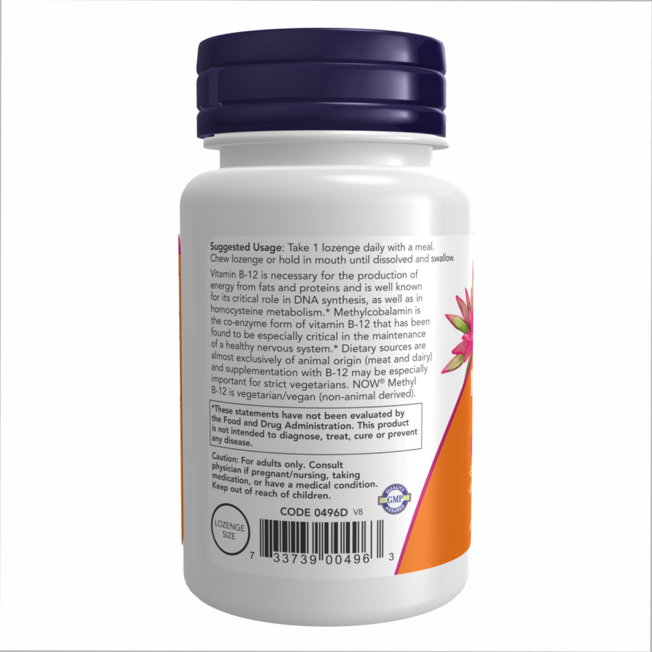 Methyl B-12 5000mcg 60 loz, фото №3