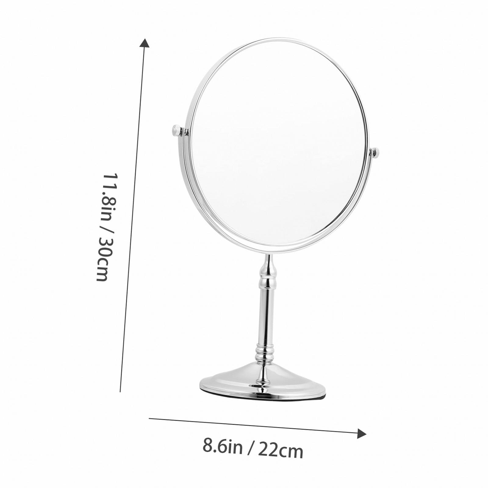 Зеркало Angoily Двухстороннее Косметическое Двухстороннее с линзами с подсветкой Металлическое Черное Портативное Поворотное, фото №2 Зеркало Angoily Двухстороннее Косметическое Двухстороннее с линзами с подсветкой Металлическое Черное Портативное Поворотное, фото №2