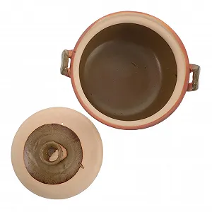 Горшок терракотовый Ipetboom глиняный с ручкой для тушения и выпечки с крышкой - Фото 1