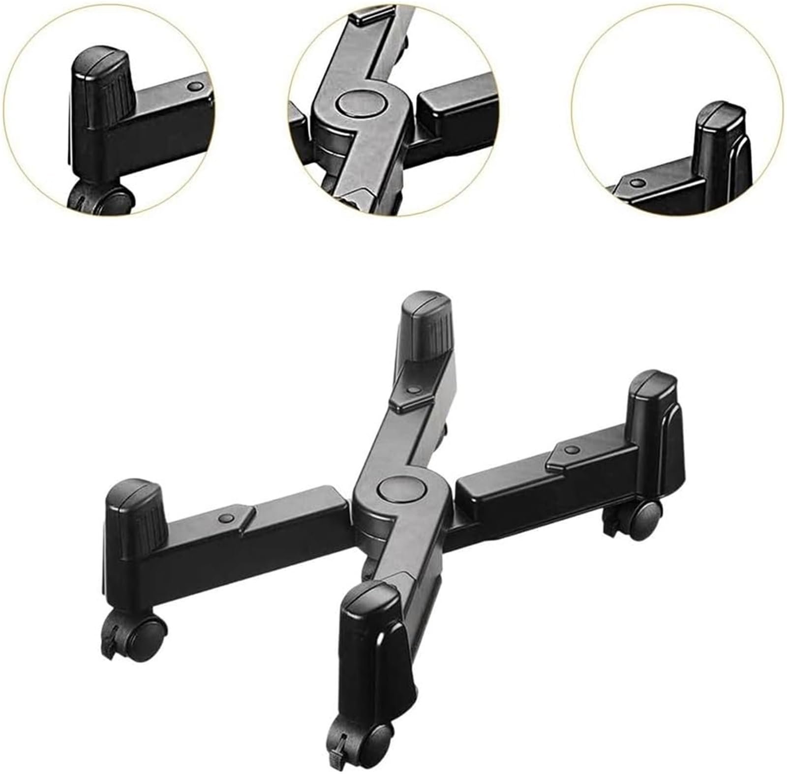 Подставка для ПК Регулируемая ширина и длина под мобильную подставку для процессора с 5 колесиками, фото №3