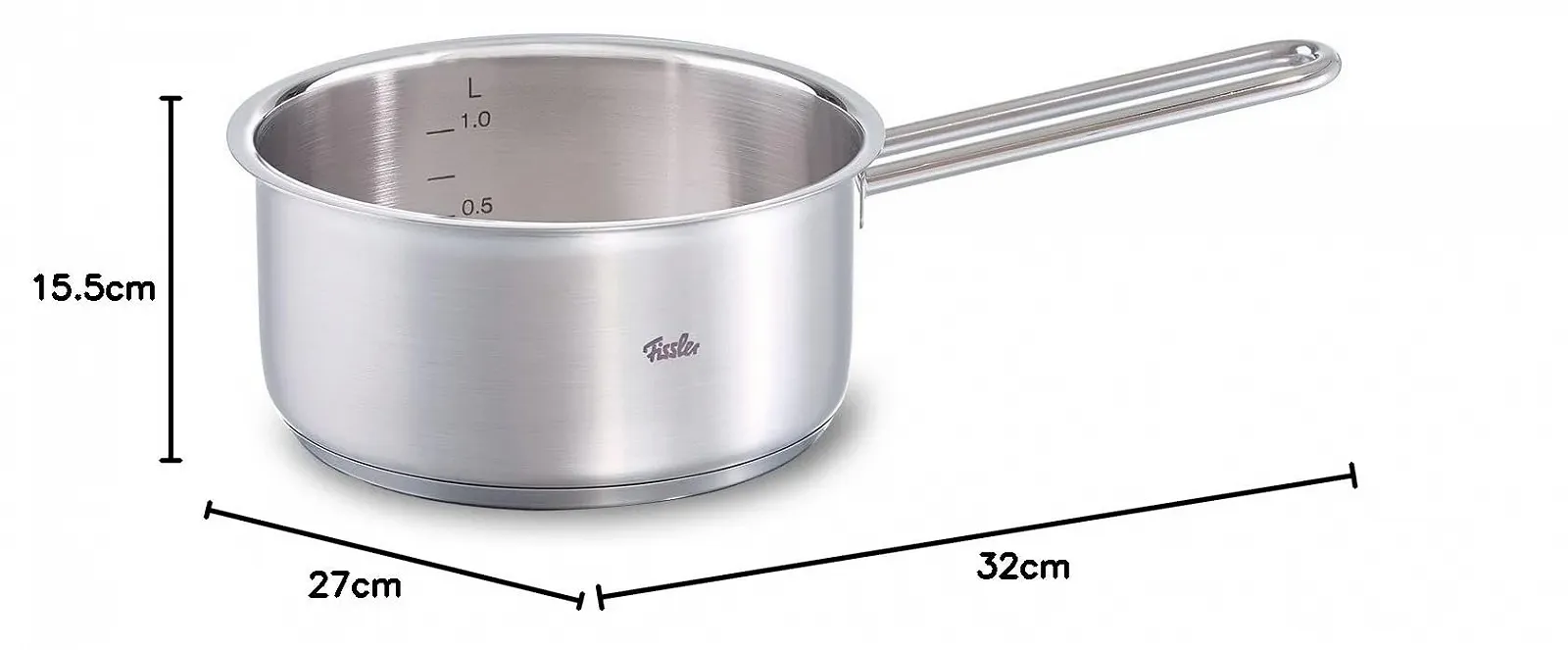 Кастрюля Fissler Viseo 16 см Нержавеющая сталь, фото №3 Кастрюля Fissler Viseo 16 см Нержавеющая сталь, фото №3
