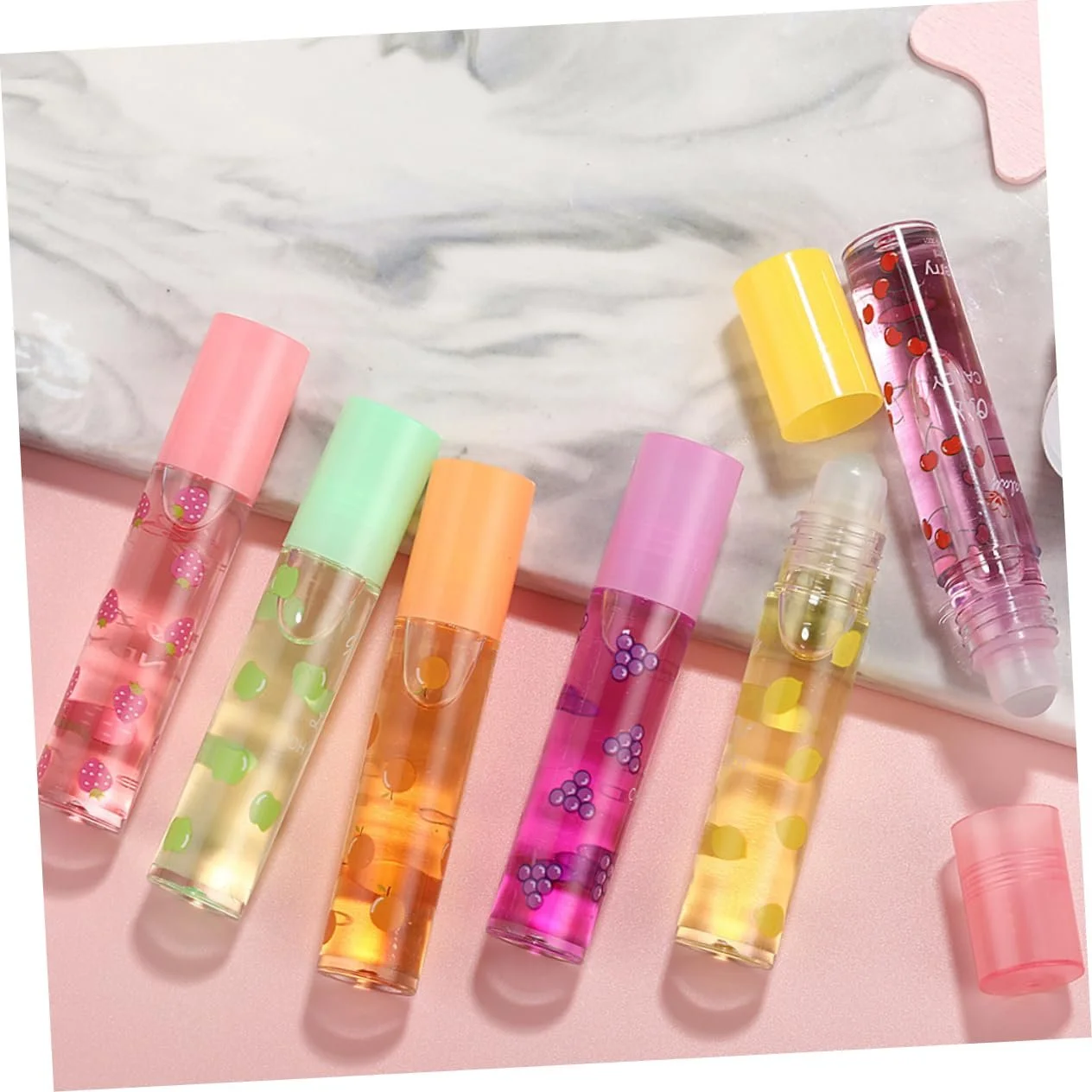 Блиск для губ Outanaya 5St Фруктовий Прозорий Блискучий Прозорий Барвистий, фото №6