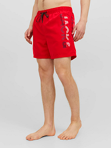 Шорти для плавання JPSTFIJI JJSWIM SPLICELOGO LY SN 12225967-Chinese Red Jack&Jones Червоний L - Фото 1