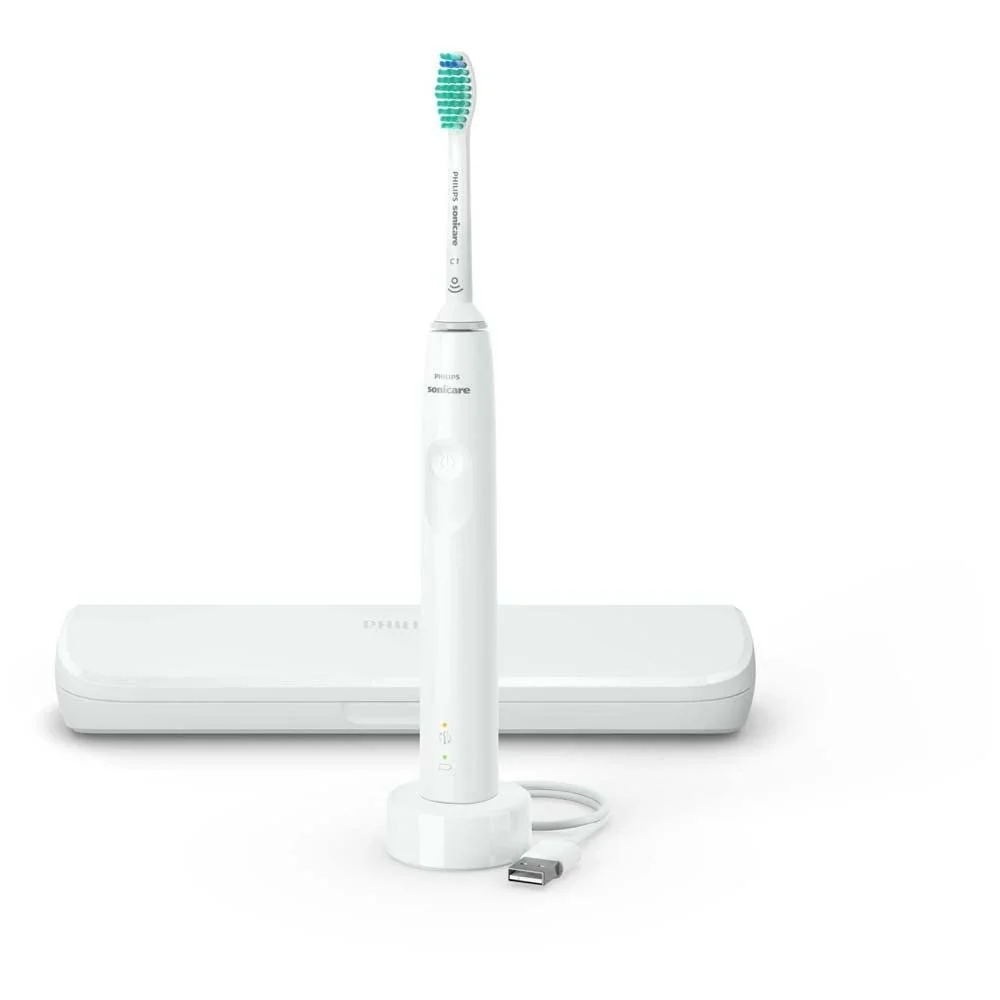 Электрическая звуковая зубная щетка Philips Sonicare 3100 Series HX3673/13 Белая, фото №2