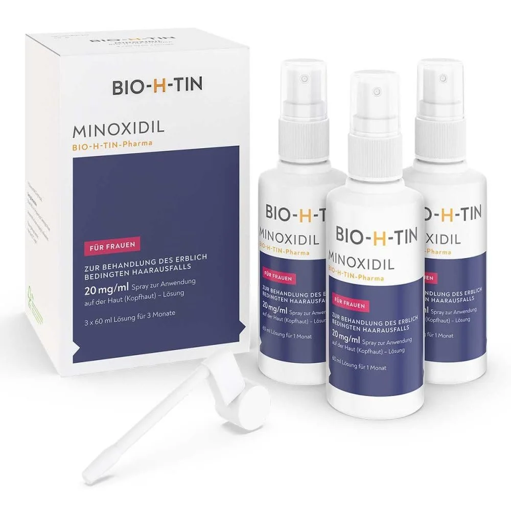 Розчин-спрей MINOXIDIL BIO-H-TIN Pharma 20 мг/мл 3 x 60 мл, фото №1