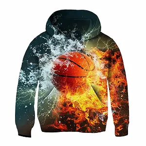 Толстовка Generisch С графическим принтом Длинный рукав Повседневная мягкая флисовая куртка с карманом для детей и подростков Для активного отдыха и повседневной носки - Фото 1