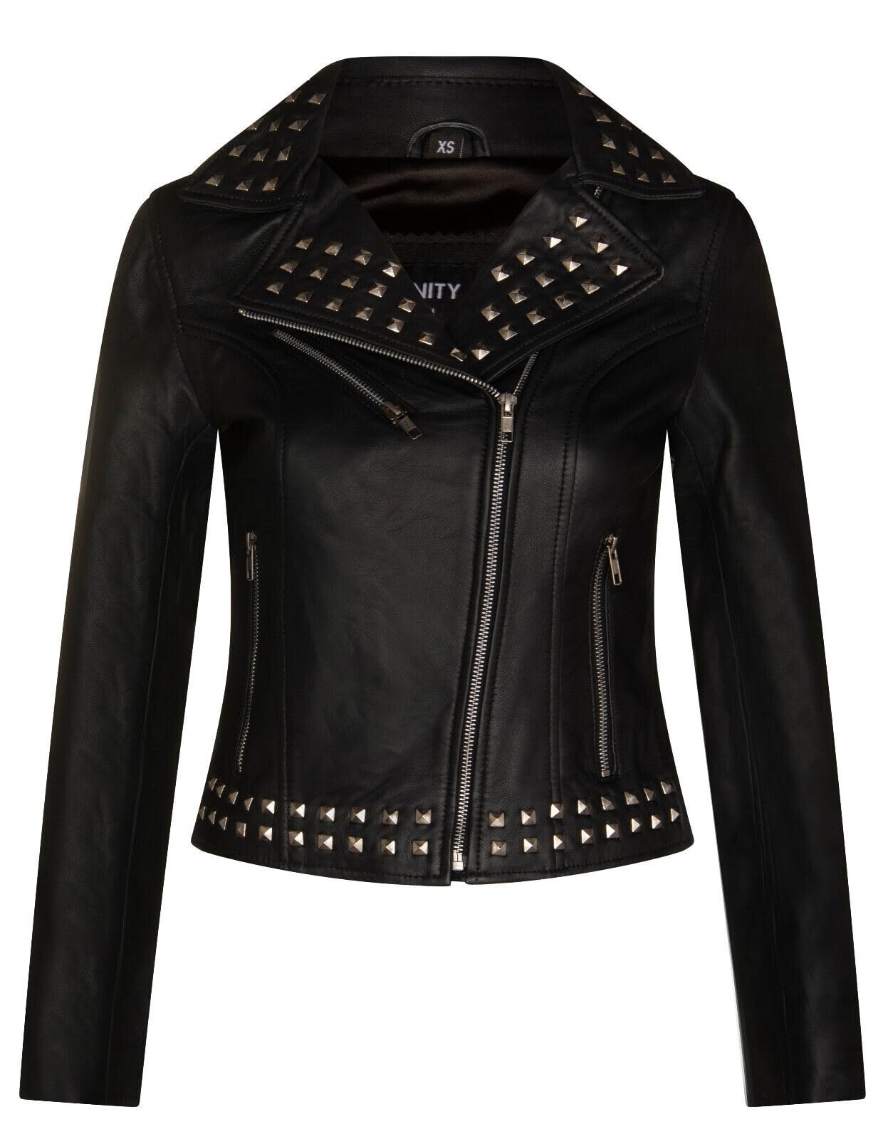 Кожаная куртка Infinity Leather Ladies Studded Biker Gothic, фото №1