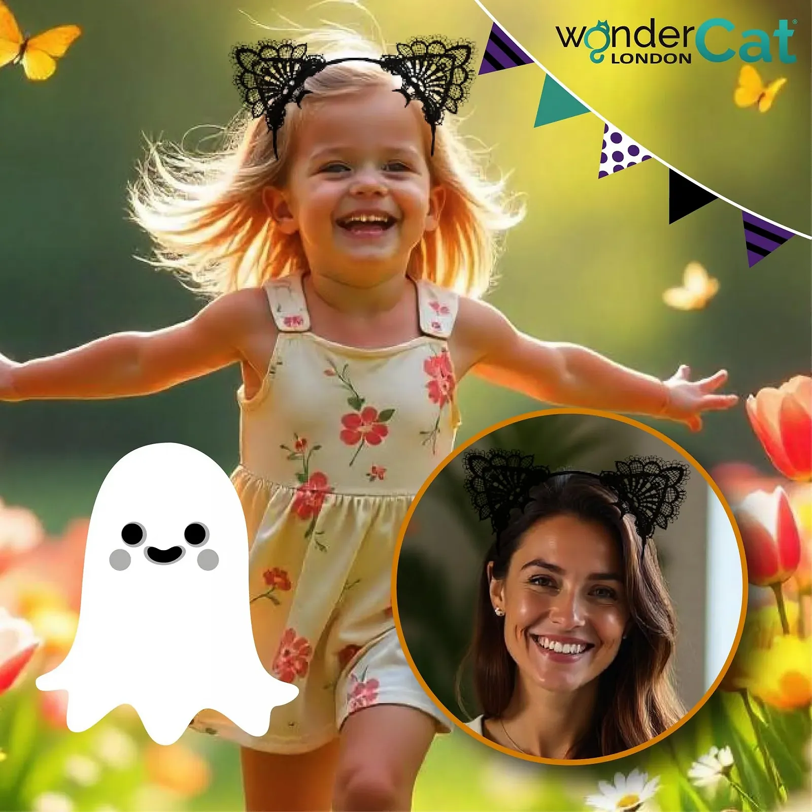 Обруч для волосся Вушка кота на Хелловін, фото №5