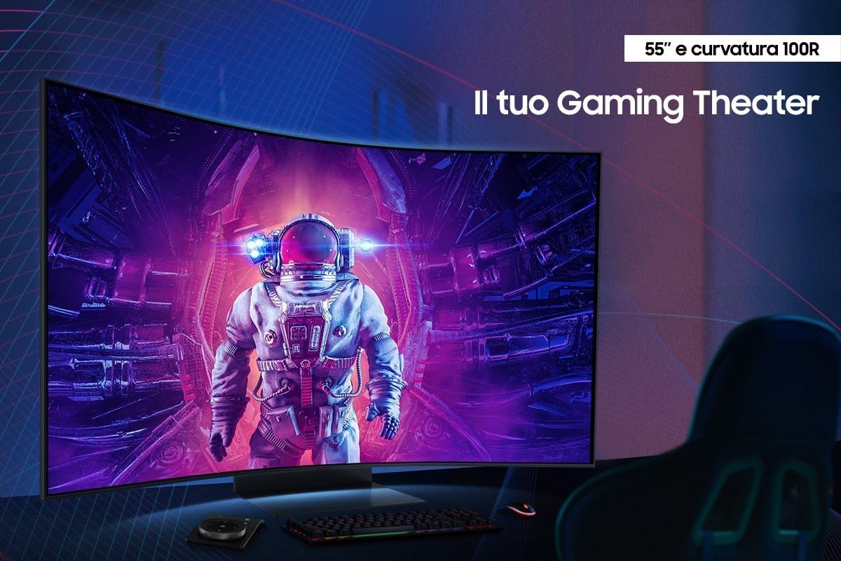 Монітор Samsung Odyssey S55CG970NU PC 139.7 см (55 дюймів) 3840 x 2160 пікселів 4K Ultra HD LED чорний, фото №7 Монітор Samsung Odyssey S55CG970NU PC 139.7 см (55 дюймів) 3840 x 2160 пікселів 4K Ultra HD LED чорний, фото №7