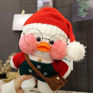 Утка лалафан - Lalafanfan Мягкая игрушка Уточка Cafe mimi duck - Фото 1