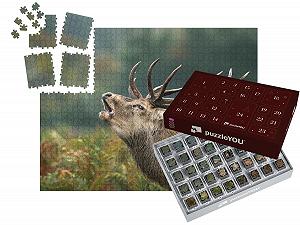 Пазл-адвент-календарь puzzleYOU Deer "Благородный олень крупным планом" 1000 элементов - Фото 1