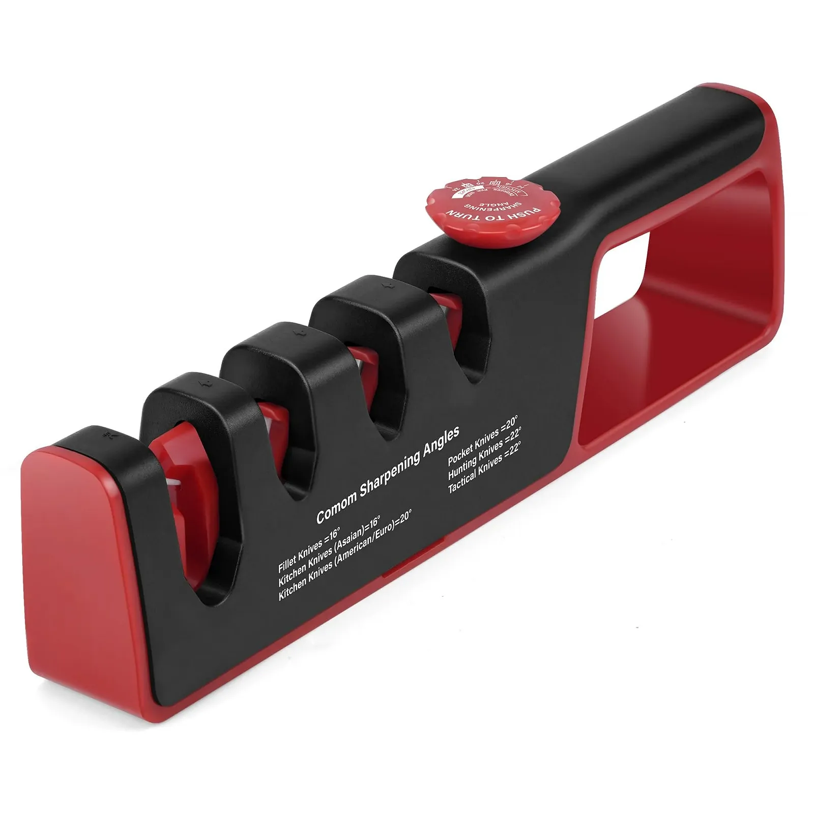 Точило для ножів Professional ручна 4-в-1 з регульованим кутом Ceramic Stone Tungsten Carbide Diamond нековзна, фото №1