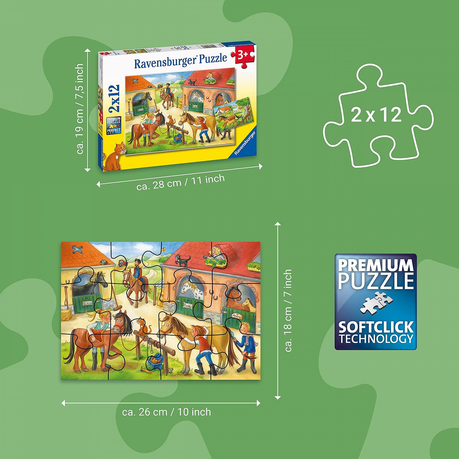Пазл Ravensburger 80560 Ферма та будівельний майданчик 2 x 24 елементи, фото №4