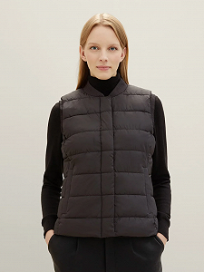 Безрукавка Lightweight Weste 1039268-14482 Tom Tailor Чорний 2XL - Фото 1
