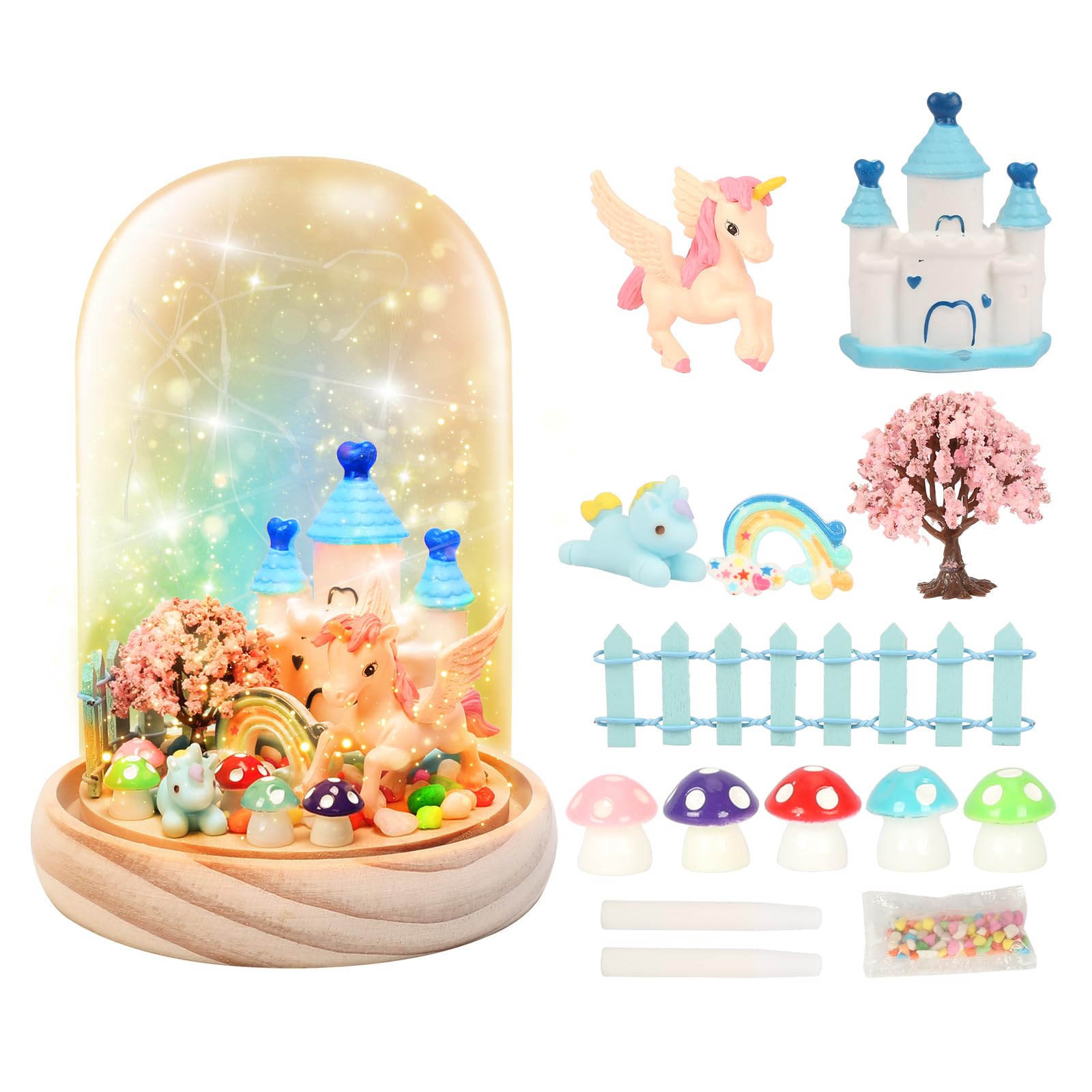 Нічник APODESS 15-Piece Unicorn Children's Room Unicorn Craft Set Gifts for Girls Crafts Unicorn Decoration, фото №2
