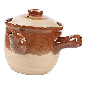 Глиняный горшок Lurrose Термостойкий для открытого огня с ручкой - Фото 1