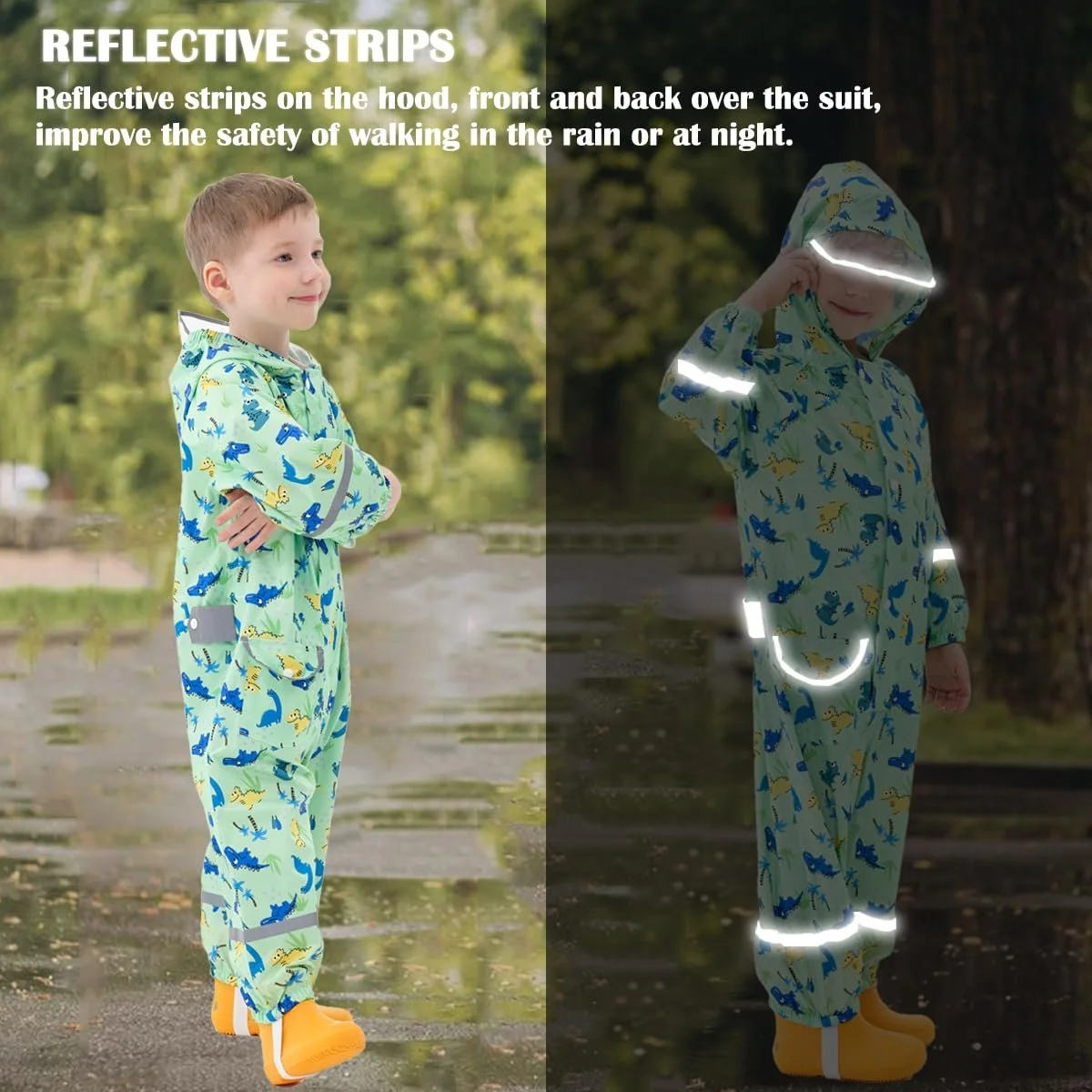 Дитячий дощовий комбінезон Fewlby для хлопчиків і дівчаток, фото №6