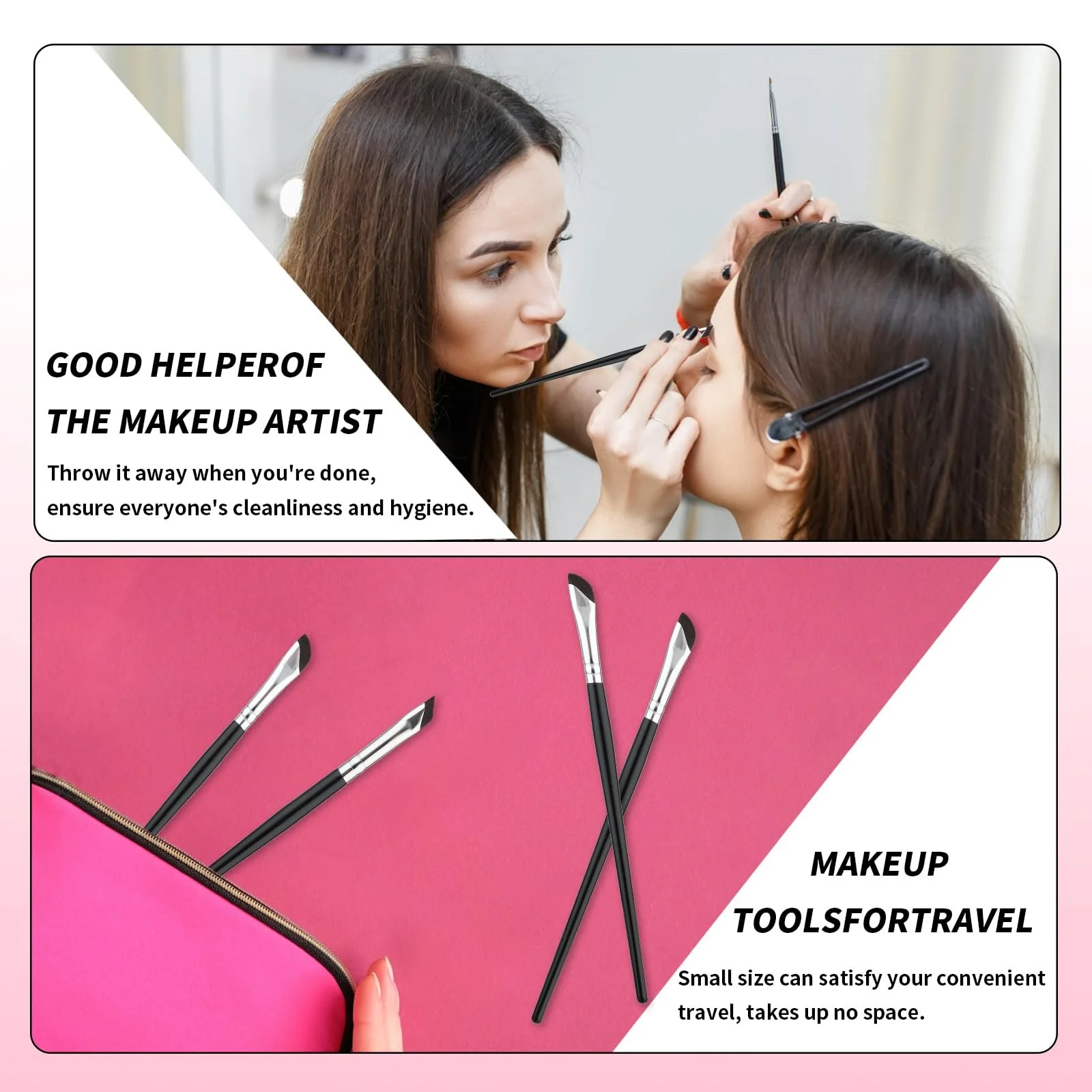 Набор Abeillo Eyeliner Brushes Pack of 3, Профессиональная Кисти для бровей под углом, фото №5 Набор Abeillo Eyeliner Brushes Pack of 3, Профессиональная Кисти для бровей под углом, фото №5