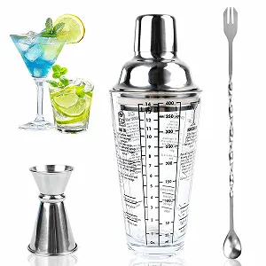 Набор для коктейлей Шейкер для коктейлей 400 мл Мерный стакан 15/30 мл - Фото 1